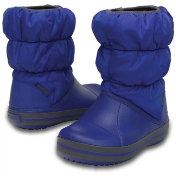 Дитячі крокси чоботи для хлопчика Crocs Winter Puff Boot Blue/Gray (30-31, синій)