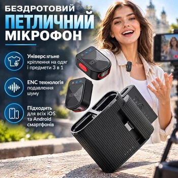 Беспроводной петличный микрофон для телефона iphone android смартфон TOKQI H01 4 в 1 Магнит Клипса кейс зарядка шумоподавление ANC type-c lightning