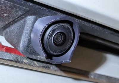 Защитная накладка козырек на заднюю камеру Tesla Model 3 Model Y черная из пластика прочная конструкция для защиты при хранении