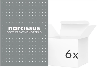 Набір блокнотів Narcissus Blok 21 x 30 см 80 сторінок Сірий 6 шт (5902633008727)
