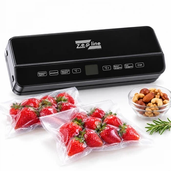 Вакуумний пакувальник Zepline ZP-00373, 200 Вт, LED, 20 пакетів і рулон плівки