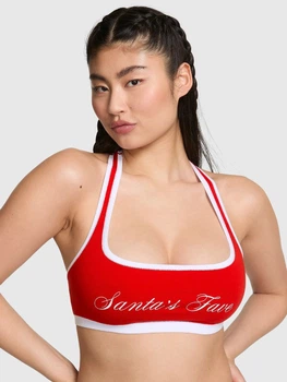 Бюстгальтер без кісточок бавовняний Victoria's Secret 169459085 M Червоний (1163022187)