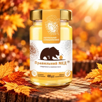 Подсолнечный мед ТМ Правильный мед с/б 400г