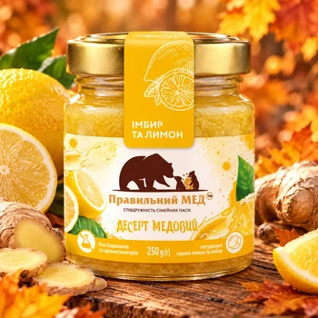 Мед с лимоном и имбирем ТМ Правильный мед с/б 250г