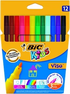 Flamastry BIC Visa 12 kolorów 12 szt (3270220002758)