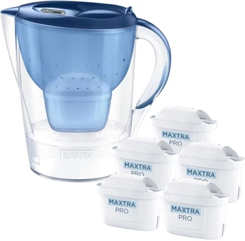 Dzbanek filtrujący Brita Marella XL Niebieski + 5 wkładów Maxtra Pro Pure Performance