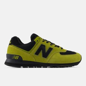 Мужские салатовые замшевые кроссовки New Balance 574 40 (7) 25 см (M57430G)
