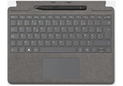 Клавіатура для планшета Microsoft Surface Signature Keyboard with Slim Pen 2 AZERTY Platinum (з тачпадом, з підсвіткою, французька розкладка) (889842773071) - Б/В