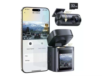 Автомобильный видеорегистратор Baseus PrimeTrip VD1 Dash Cam 3K + камера заднего вида C01159003K Black