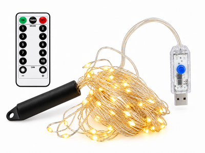Гірлянда промені роси «Кінський хвіст» 300 LED, 3 м (золота)