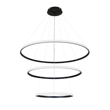 Потолочный декоративный светодиодный LED светильник 130 W Черный (22741)