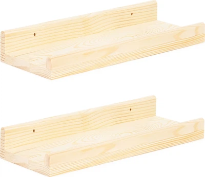Полиці настінні Springos WF0012 40 x 15 см 2 шт. натуральні (5908455314091)