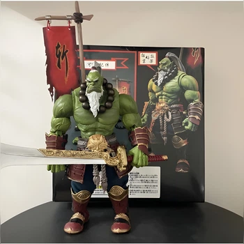 Колекційна фігурка Тралл (Thrall) орк із мечем і знаменом, 22 см — World of Warcraft
