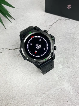 Водонепочесний тактичний смарт-годинник Black Shark GS3, компас + ChatGPT, довгий заряд крокометр GPS (Black)