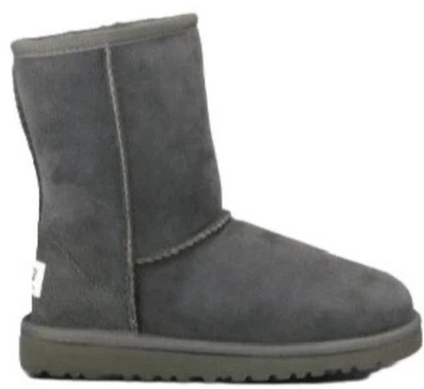 Дитячі уггі для дівчинки Замшеві Середні сірі UGG Classic Short Kids Grey (31, сірий)