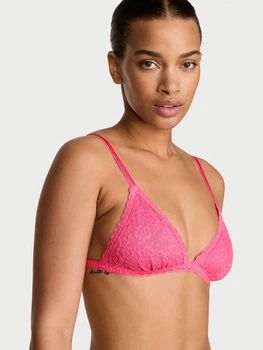 Бюстгальтер без кісточок мереживний Victoria's Secret 400723280 S Рожевий (1162229015)