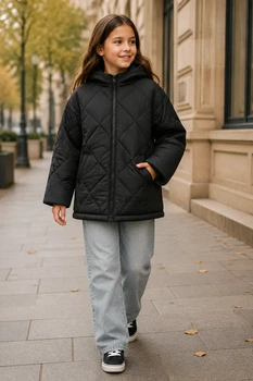 Куртка стьобана Urban Mood чорний 110 см
