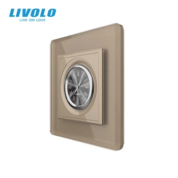 Настенные механические часы LIVOLO, золотая глянцевая стеклянная рамка 2.5D