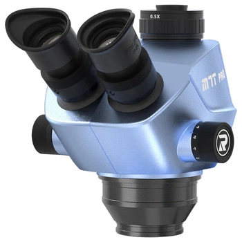 Микроскоп тринокулярный Relife RL-M7T Pro / 7X-50X / CTV 0.5X / без штатива / Синий