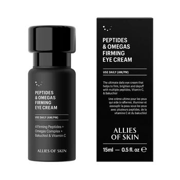 Крем навколо очей проти зморшок Allies of Skin Peptides & Omegas Firming Eye Cream 15 мл