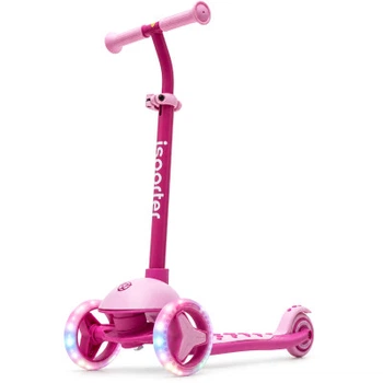 Самокат iSporter mini LED розовый