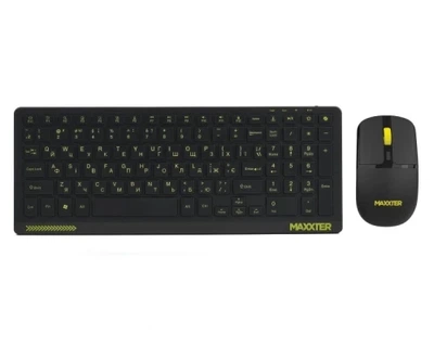 Комплект беспроводной KMS-WCM-04B-UA, Black, клавиатура (USB 2.4GHz Maxxter (teh0034564)