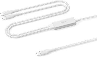 Kabel Belkin BoostCharge Pro USB-C - Dual USB-C 1.5M Biały (CAC004HQ1.5MWH)
