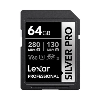 Карта памяти SD 64Gb Lexar Professional Silver Pro UHS-II (LSDSIPR064G-BNNNG)