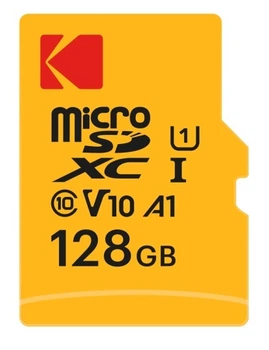 Карта памяти microSD 128Gb Kodak Premium + SD адаптер (EKMSDM128GXC10K)