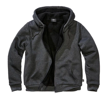 Кофта Brandit Sweatjacket Teddylining XXL black_melange (5038.12245.XXL)