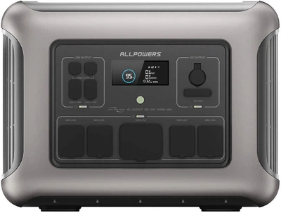 Портативная зарядная станция ALLPOWERS R2500 2500 Вт, 2016 Вт·ч, 48 В, 42 А·ч, аккумулятор LiFePO4 (5906651698045)