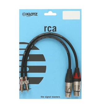 Кабель комутаційний KLOTZ AUDIOLEAD BLACK 0.9M 2 PCS (XLR 3 FEMALE - RCA, GOLD CONTACTS) (303685)