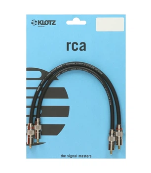 Кабель комутаційний KLOTZ AUDIOLEAD BLACK 0.6M 2 PCS (RCA - RCA, GOLD CONTACTS) (303689)