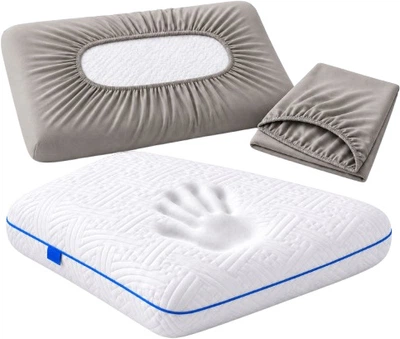 Набор подушка ортопедическая IDEIA SleepWell 60х40х13 см с эффектом памяти + 2 трикотажные наволочки (4823133302454)