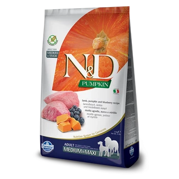 Сухой корм для собак средних и крупных пород Farmina N&D Pumpkin Grain Free Adult Medium&Maxi с ягненком и черникой 2,5 кг (8010276033284)