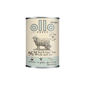 Влажный корм для щенков OLLO Puppy Umami с говяжьим рубцом и утиной печенью 850 г (5905567513275)