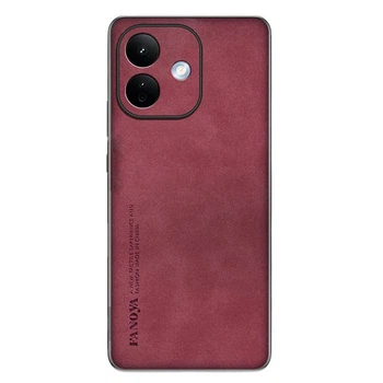 Чехол Fanoya для Xiaomi Redmi Note 17 4G / 5G с защитой на камеру burgundy