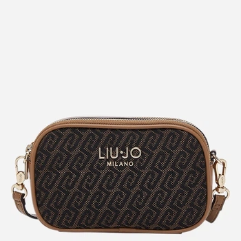Сумка крос-боді через плече жіноча тканинна маленька Liu Jo AF6100T378A-00533 Коричнева (800070362922)