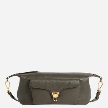 Torebka crossbody damska skórzana Coccinelle E1TFK150101-W25 Ciemnozielona (800070363452)