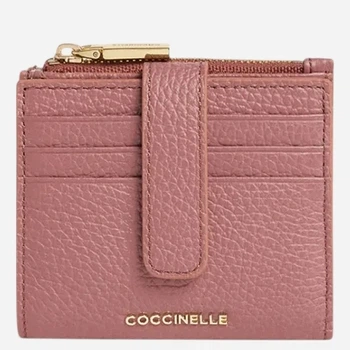Etui na karty damskie skórzane Coccinelle E2MW511F701-P55 Jasnoróżowe (800070363612)