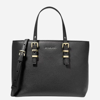 Сумка крос-боді через плече жіноча з натуральної шкіри середня Michael Kors 32F6GQNC1L-001 Чорна (800070364517)