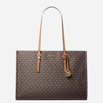 Torebka shopper damska materiałowa Michael Kors 30S6G6ZT7C-252 Brązowa (800070364526)