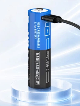 Аккумулятор 14500 Xtar Li-Ion 1300mAh USB-C, 1300mAh, 3A, 3.6V, Button Top, Box