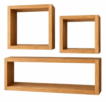 Модульні полички 3 шт з натурального дерева (сосна) LivingWood Shelves покриті масло-воском ПНДД 055