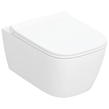 Подвесной унитаз Geberit Smyle Square 530x360 прямоугольный, с сиденьем, белый глянцевый (503.171.00.1)