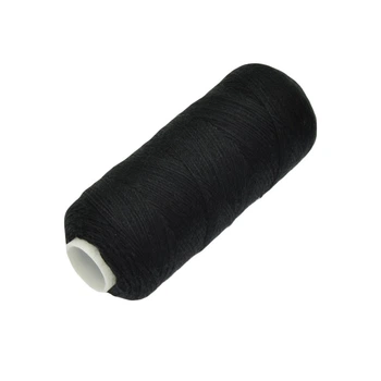 Нитки джинсовые KIWI 20/2 col.325, Черные, 200 ярдов Polimex