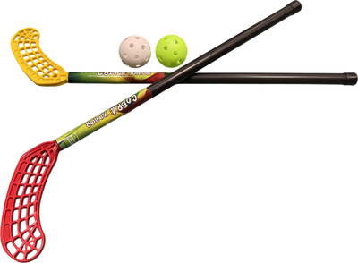 Zestaw do unihokeja Azetx Cobra Junior 2 kije bez owijki 87 cm + 2 piłki (2000000029733)