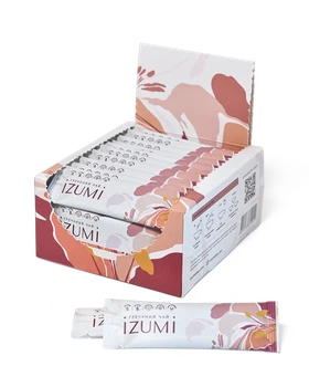 Гречаний чай IZUMI з насіння татарської гречки, без цукру і кофеїну, коробка 25 стіків по 5 грам
