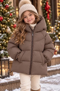 Куртка зимова Winter Cloud з з біопухом мокко 116 см