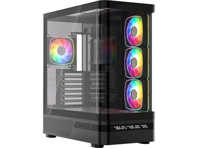 Корпус MODECOM VOLCANO AQ200 ARGB MIDI BLACK (MC-A-AQ200-4FA-B)